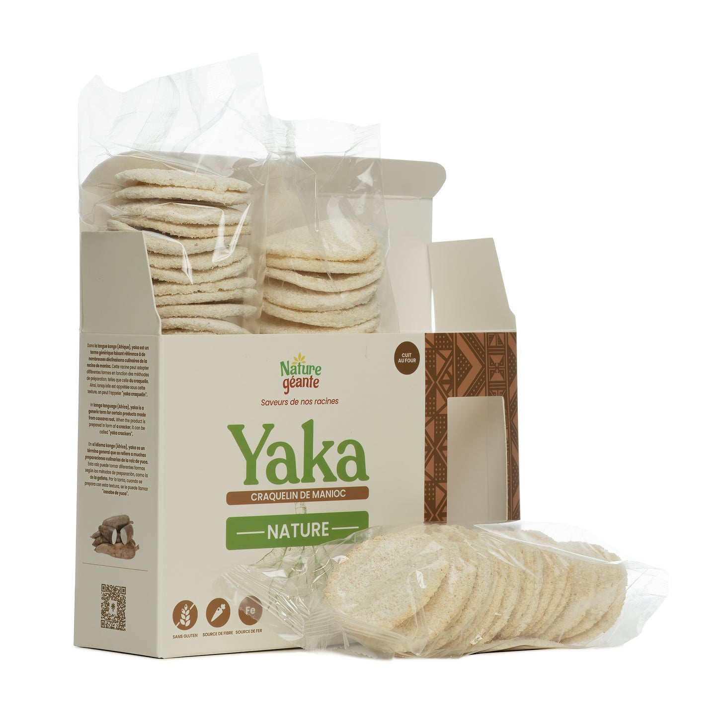 Nature Géante Yaka Crackers, Cassava Crackers Original 198 g