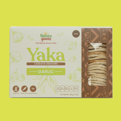 Nature Géante Yaka Crackers, Gluten-free Cassava Crackers Garlic 198 g